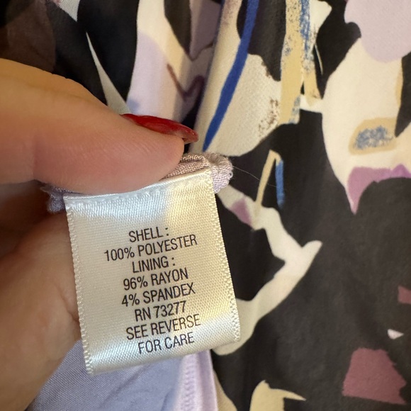 NWT Dana Buchman Abstract Black/Purple Top   XLARGE     #S - Picture 7 of 11